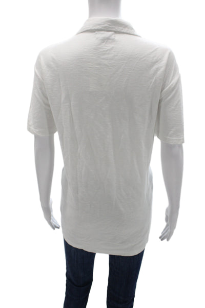 Velvet by Graham & Spencer Mens Short Sleeve White Cotton T-Shirt Size L