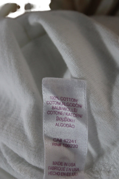 Velvet by Graham & Spencer Mens Short Sleeve White Cotton T-Shirt Size L