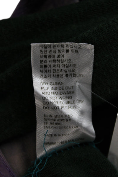 Theilma Unisex Green Turtleneck Long Sleeve Pullover Sweater Size One Size