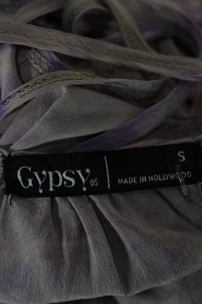 Gypsy 05 Womens Silk Striped Camisole Tunic Dress Square Neck Knee Size S