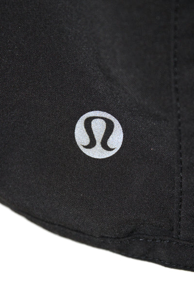 Lululemon Women Black Sports Zip Solid Shorts Size 6