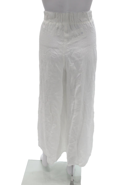 Vitamin A Women White Linen Pants Beach Size M