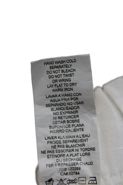 Vitamin A Women White Linen Pants Beach Size M