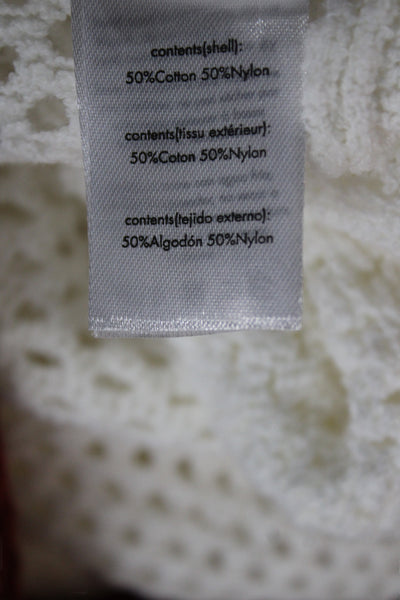 We Wore What Women White Cargo Pants Drawstring Beach Size L