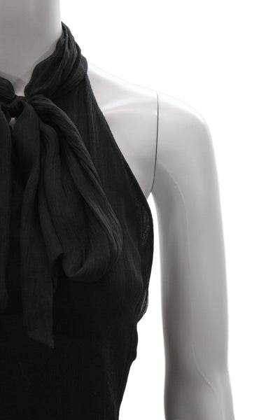 Alice + Olivia Womens Black High Neck Sleeveless Tank Size S