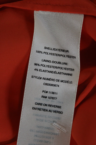 Alice + Olivia Women Orange High Neck Sleeveless Blouse Size S