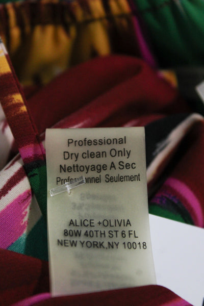 Alice + Olivia Womens Multicolor Slip Dress Sleeveless Size S