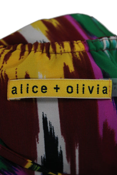 Alice + Olivia Womens Multicolor Slip Dress Sleeveless Size S