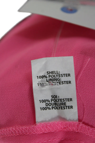 Ramy Brook Women Blouson Halter Knee Length Pink Dress Size S