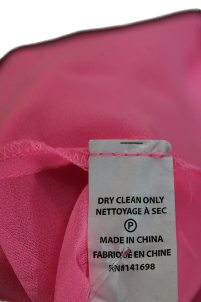 Ramy Brook Women Blouson Halter Knee Length Pink Dress Size S