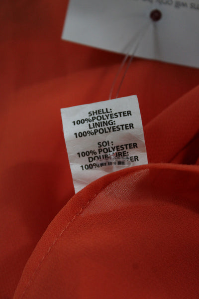 Ramy Brook Womens Orange Romper 3/4 Sleeve Above Knee Size XS