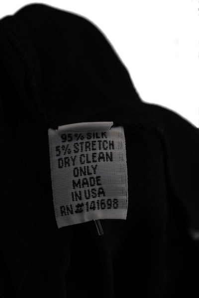 Ramy Brook Women Cropped Jogger Pants Black Silk Drawstring Size XS