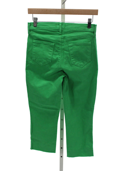 L'Agence Women Ankle Cropped High Rise Green Pants Size 26