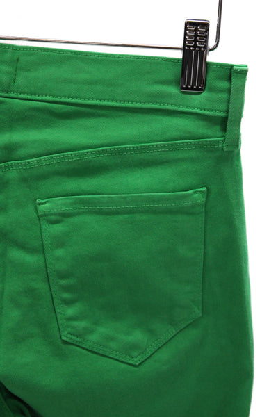 L'Agence Women Ankle Cropped High Rise Green Pants Size 26