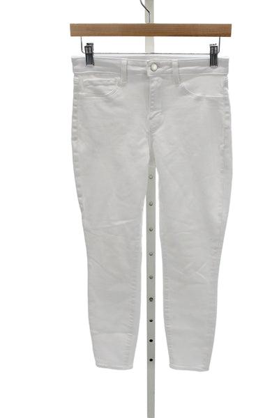 L'Agence Women Skinny Ankle High Rise White Jeans Size 26