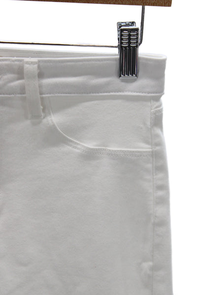 L'Agence Women Skinny Ankle High Rise White Jeans Size 26