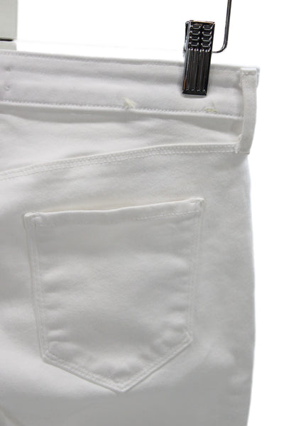 L'Agence Women Skinny Ankle High Rise White Jeans Size 26