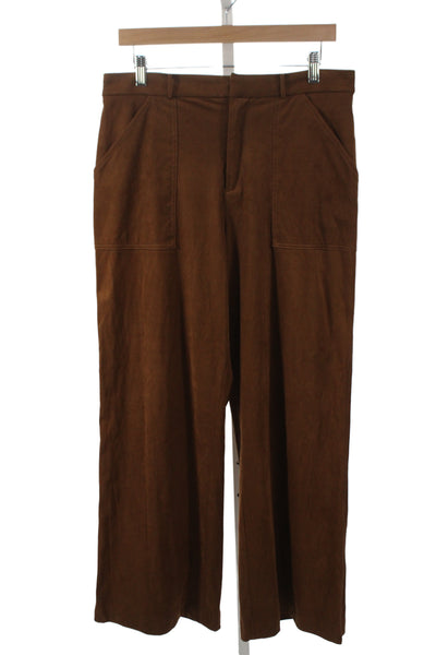 Ramy Brook Women Dress Pants Brown Hook Eye Polyester Size 10