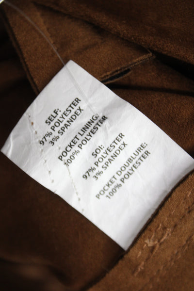 Ramy Brook Women Dress Pants Brown Hook Eye Polyester Size 10