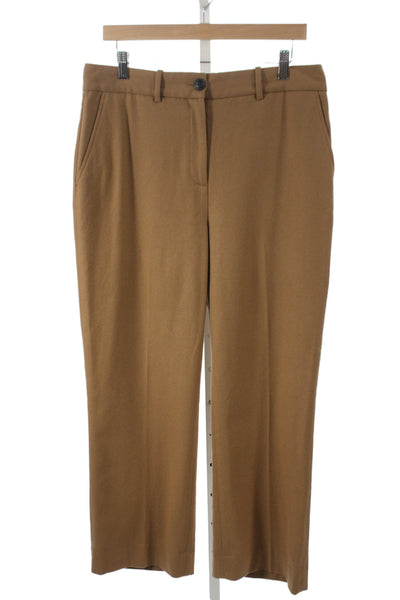 Rag & Bone Womens Dress Pants Brown Wool Button Size 10
