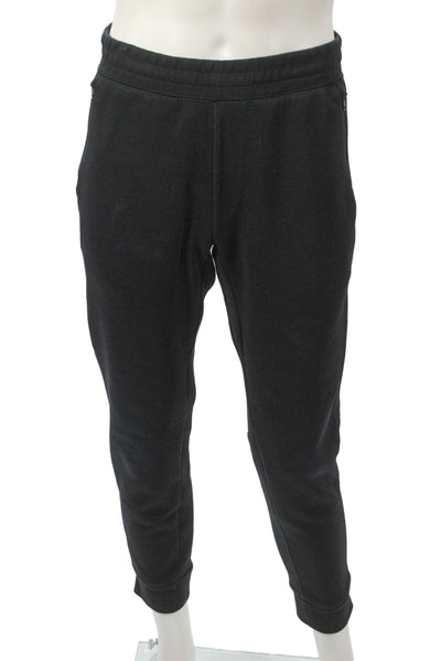 Uniqlo Mens Jogger Pants Black Polyester Pull On Size M