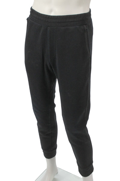 Uniqlo Mens Jogger Pants Black Polyester Pull On Size M