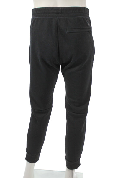 Uniqlo Mens Jogger Pants Black Polyester Pull On Size M