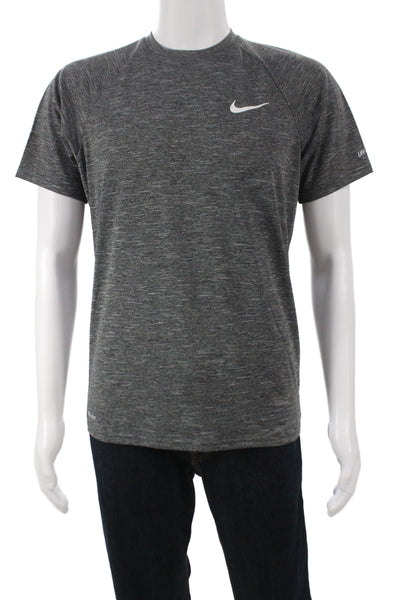 Nike Mens Gray Basic T-Shirt Polyester Crew Neck Short Sleeve Size S
