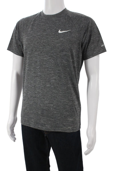 Nike Mens Gray Basic T-Shirt Polyester Crew Neck Short Sleeve Size S