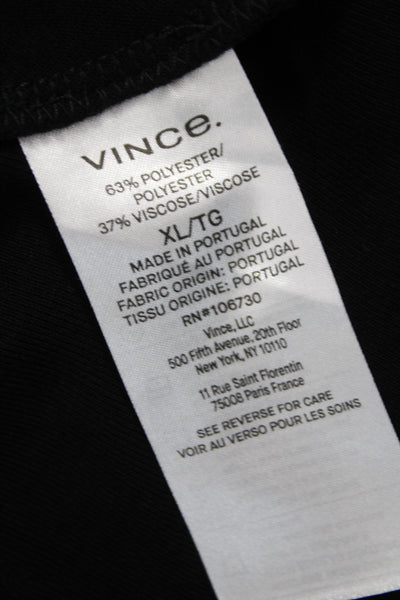 Vince Women Sheath Dress Gray Square Neck Long Sleeve Knee Length Size XL