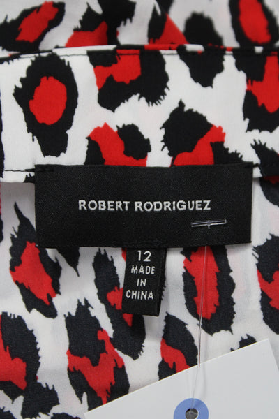 Robert Rodriguez Women Multicolor Animal Print Wrap Dress Mini Size 12