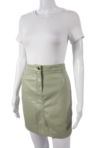 Rachel Zoe Women Green Straight Pencil Mini Skirt Size 2