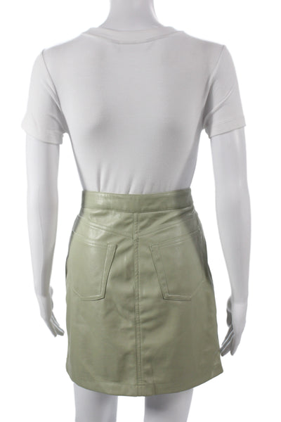 Rachel Zoe Women Green Straight Pencil Mini Skirt Size 2