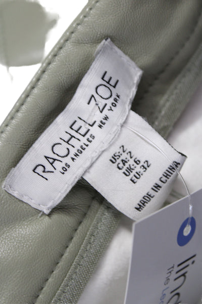 Rachel Zoe Women Green Straight Pencil Mini Skirt Size 2