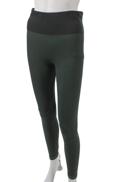 Outdoor Voices Women Compression Leggings Green Recycled Polyester Size M