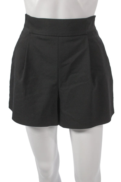 Zara Womens Culotte Shorts Black Zip Size M