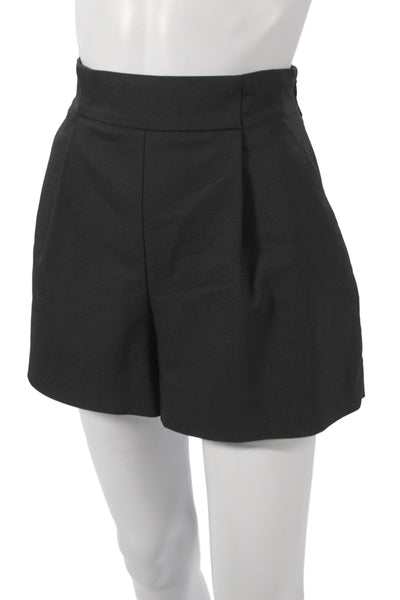 Zara Womens Culotte Shorts Black Zip Size M