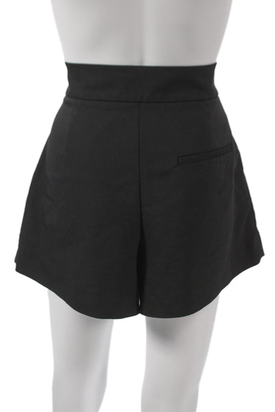 Zara Womens Culotte Shorts Black Zip Size M
