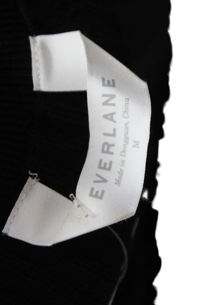 Everlane Women Black Mock Neck Sleeveless Pullover Sweater Wool Blend Size M