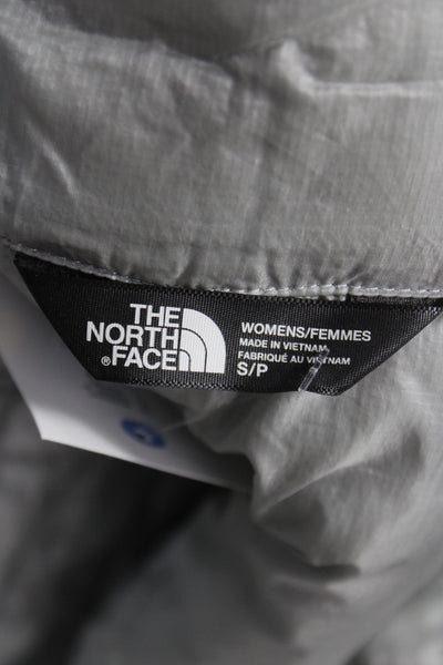 The North Face® Women Puffer Jacket Gray Nylon Zip Sleeveless Size S