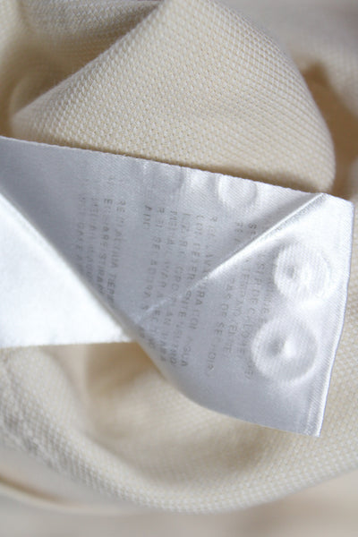 Boss Hugo Boss Mens Cotton Dress Shirt Ivory Long Sleeve Button Up Size 16.5