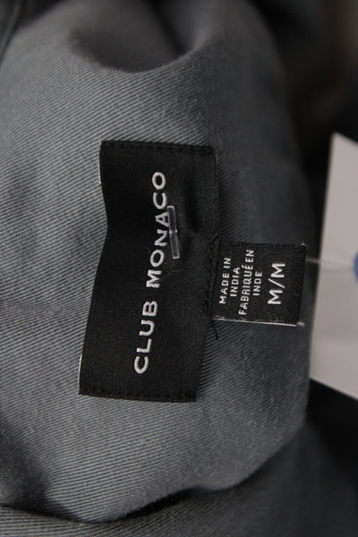 Club Monaco Mens Gray Cotton Blend Dress Shirt Long Sleeve Size M