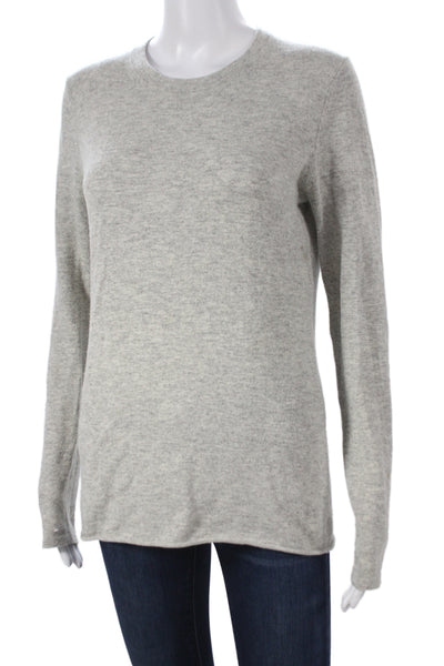 Elizabeth and James Women Pullover Crew Neck Long Sleeve Gray Wool Blend Size M