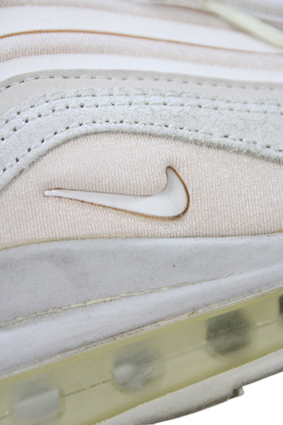 Nike Womens Air Max 97 Lace UP Triple White Colorway Sneakers Shoes Size 8