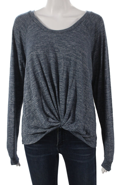 Ugg Women Blue Long Sleeve Basic T-Shirt Scoop Neck Size L