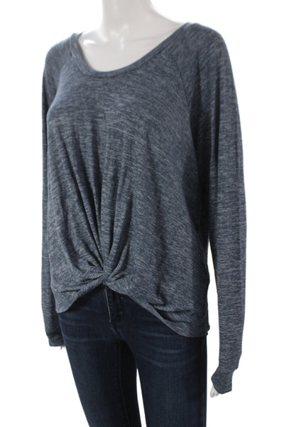 Ugg Women Blue Long Sleeve Basic T-Shirt Scoop Neck Size L