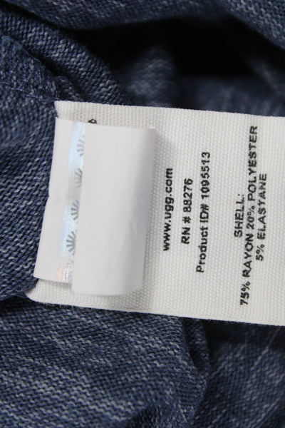 Ugg Women Blue Long Sleeve Basic T-Shirt Scoop Neck Size L