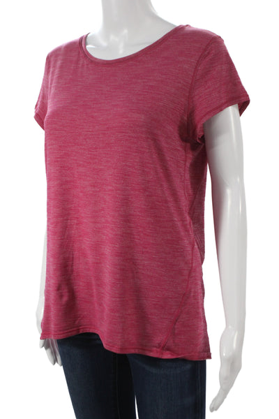 Lululemon Womens Red Scoop Neck Short Sleeve T-Shirt Size S