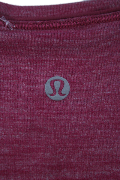 Lululemon Womens Red Scoop Neck Short Sleeve T-Shirt Size S