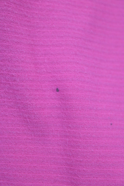Lululemon Women Striped Pink Polyester Athletic Basic T-Shirt Round Neck Size S